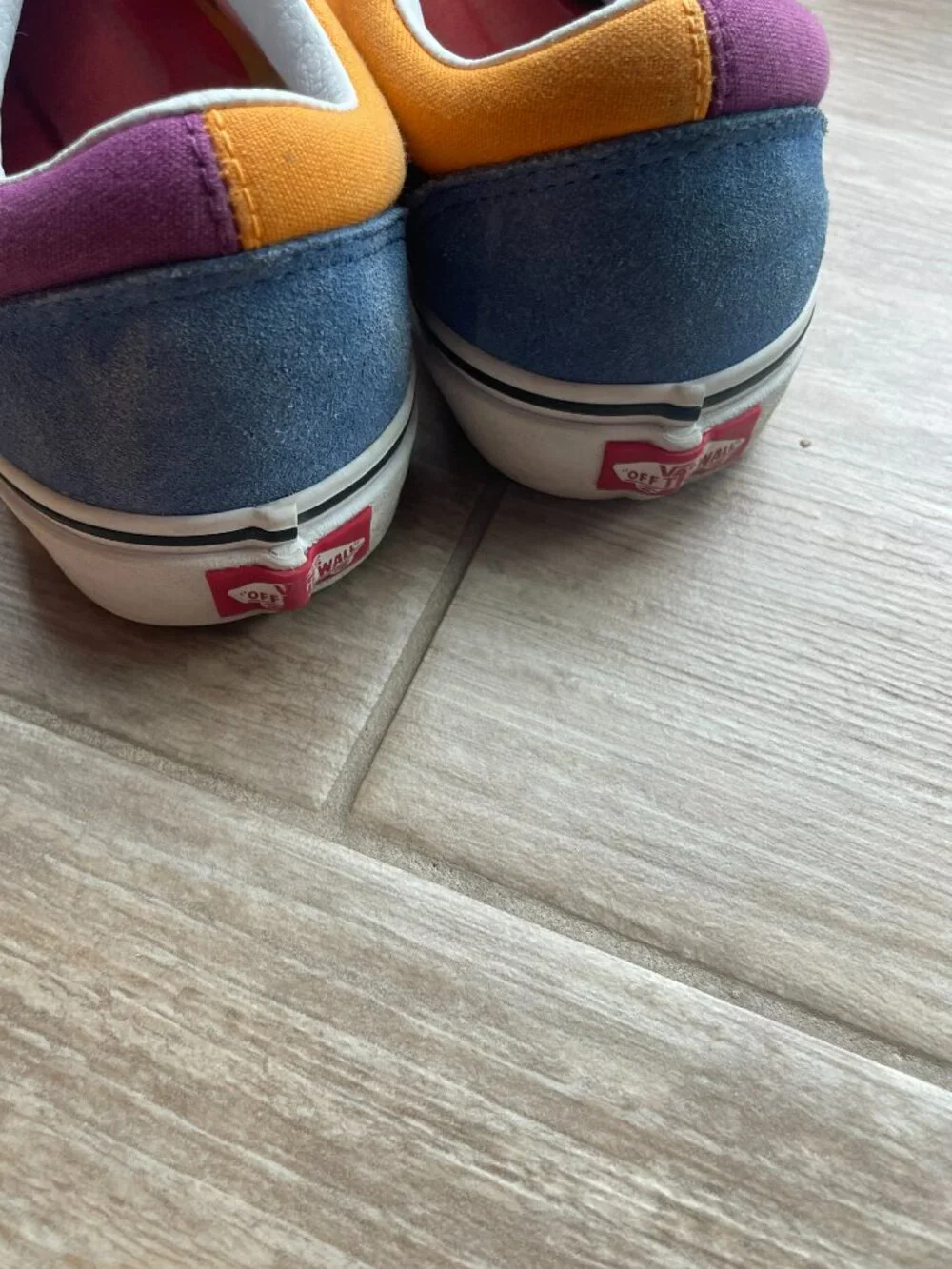 Vans Old Skool Mix&Match Suede Sneakers Purple Orange Blue Men's 7.5/ Women's 9